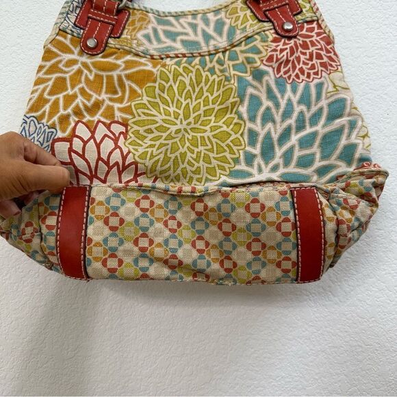 Fossil Multicolored Floral Pattern Canvas Shoulder/Handbag Medium ZB 2907 - Picture 7 of 12